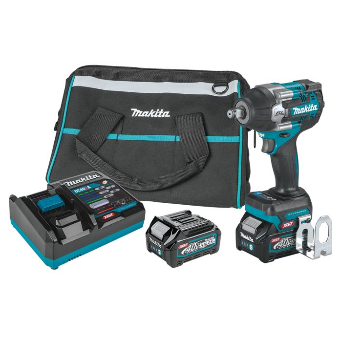 Makita GWT07D 40V Max XGT 6-11/16" Cordless 4‑Speed Mid‑Torque Drive Impact Wrench Kit with Friction Ring Anvil (2.5Ah)