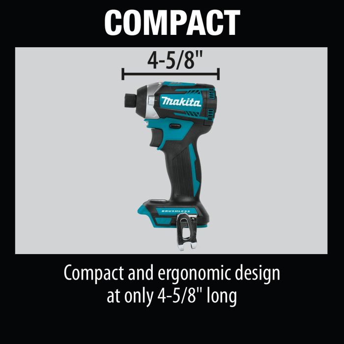 Makita XDT14Z LXT 1/4" 18V Cordless Quick-Shift Mode 3-Speed Impact Driver, Bare Tool