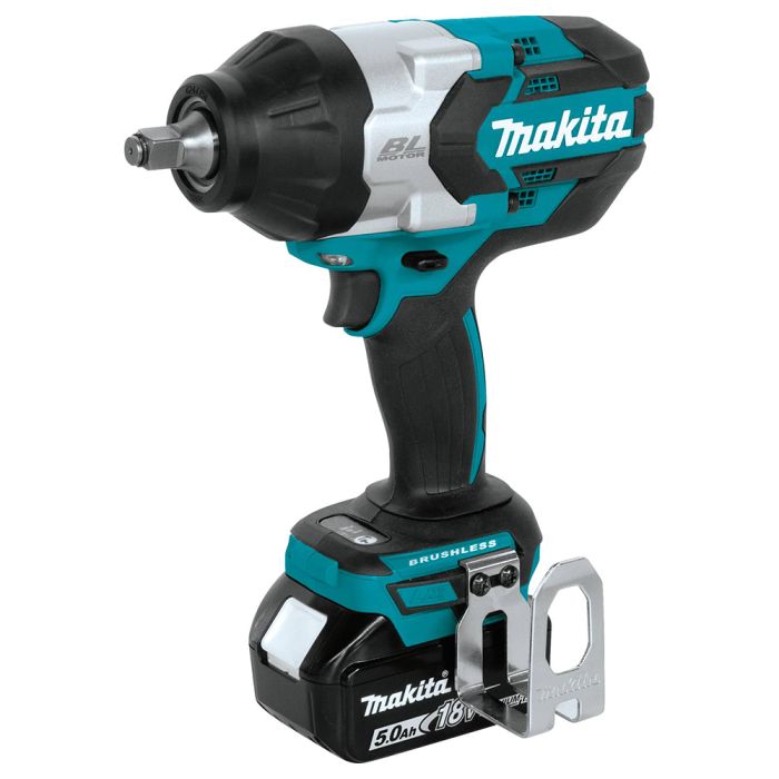 Makita XWT08T 1/2" Cordless Square Drive Impact Wrench Kit with Friction Ring Anvil 5.0 Ah Battery