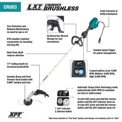 40V max ConnectX™ Brushless String Trimmer, Tool Only