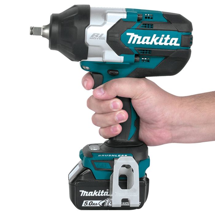 Makita XWT08T 1/2" Cordless Square Drive Impact Wrench Kit with Friction Ring Anvil 5.0 Ah Battery