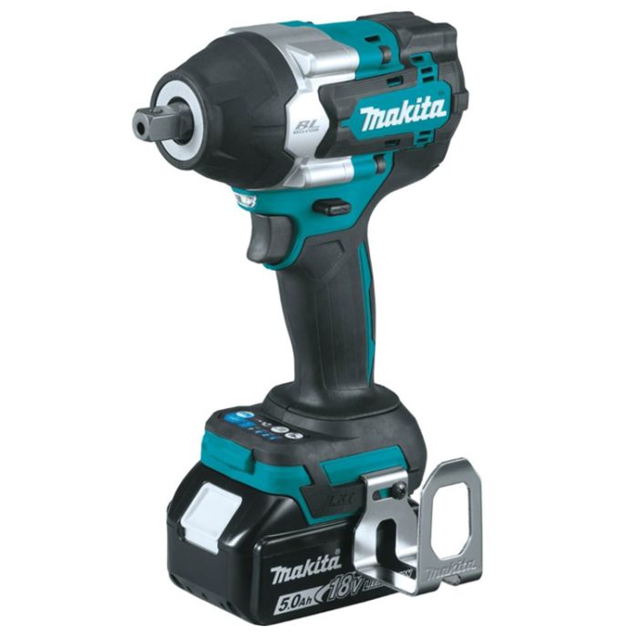 Makita XWT18T 18V LXT 1/2" Square Drive Cordless Impact Wrench Kit with Detent Anvil 5.0Ah