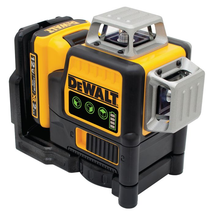 DeWalt DW089LG 12V Max 3 x 360 Degree Cordless Green Line Laser Level Kit