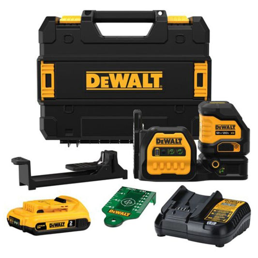 DeWalt DCLE34020G XR 20V Max Cordless Green Cross Line Laser Kit