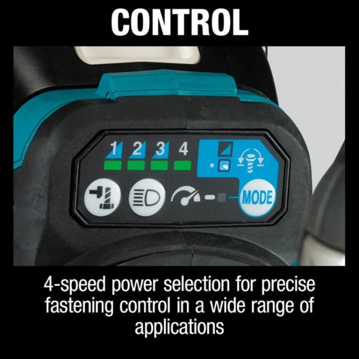 Makita XWT18T 18V LXT 1/2" Square Drive Cordless Impact Wrench Kit with Detent Anvil 5.0Ah