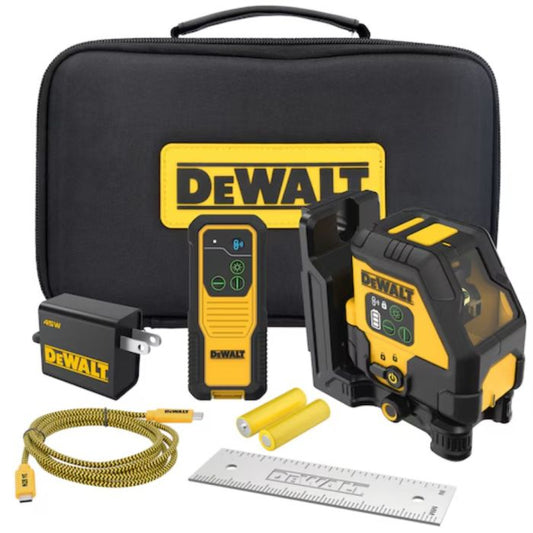 DeWalt DCLE14201G, USB-C Green Cross Line Laser Kit