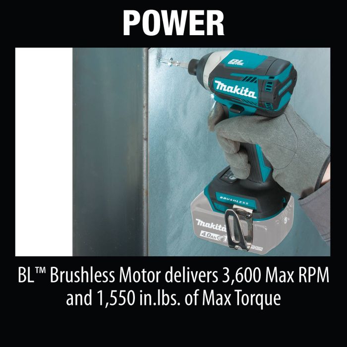 Makita XDT14Z LXT 1/4" 18V  Cordless Quick-Shift Mode 3-Speed Impact Driver, Bare Tool