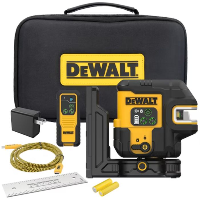 DeWalt DCLE14221G, USB-C Green 2-Spot & Crossline Laser Kit
