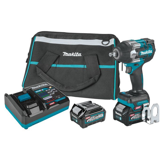 Makita GWT07D 40V Max XGT 6-11/16" Cordless 4‑Speed Mid‑Torque Drive Impact Wrench Kit with Friction Ring Anvil (2.5Ah)