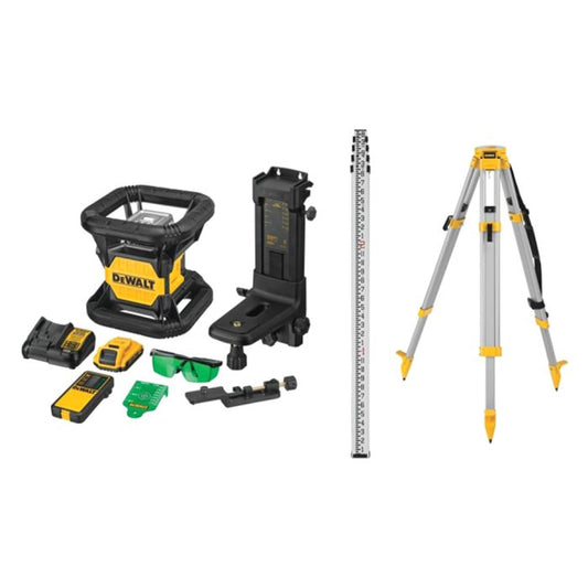 DeWalt DW079LGK 20V Max 250' Green Tough Rotary Laser Kit