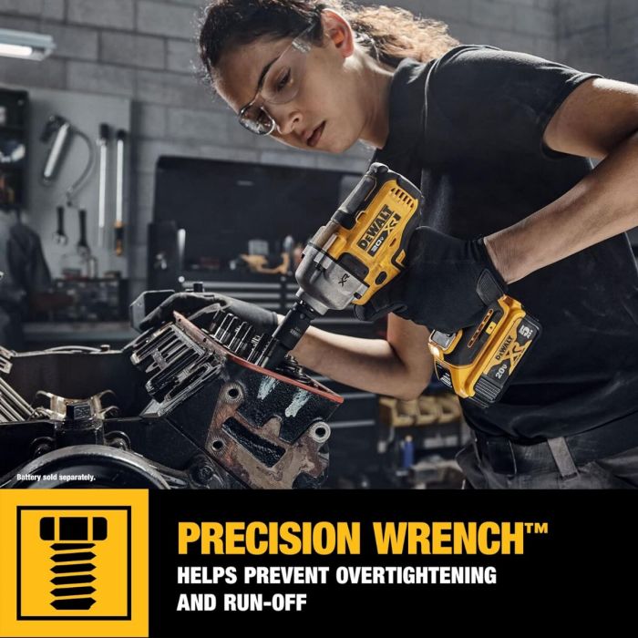 DeWalt DCF891B 1/2" 20V Max XR Cordless Mid Range Impact Wrench with Hog Ring Anvil, Bare Tool
